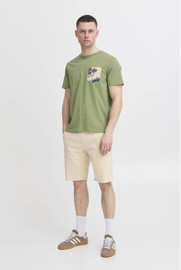 Blend T-shirt met geribde ronde hals model 'BHJEM' - Foto 2