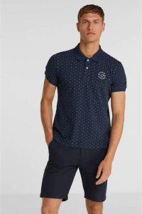 Blend polo met all over print dress blues