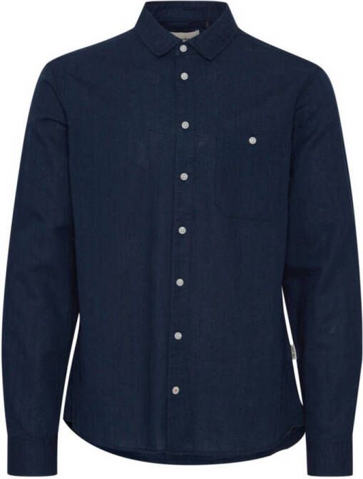 Blend Vrijetijdsoverhemd van een mix van katoen en linnen