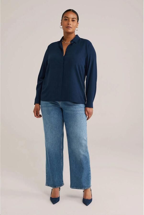 WE Fashion Curve blouse donkerblauw - Foto 2