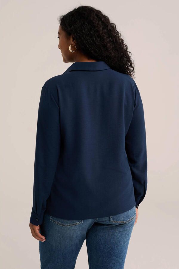 WE Fashion Curve blouse donkerblauw - Foto 2