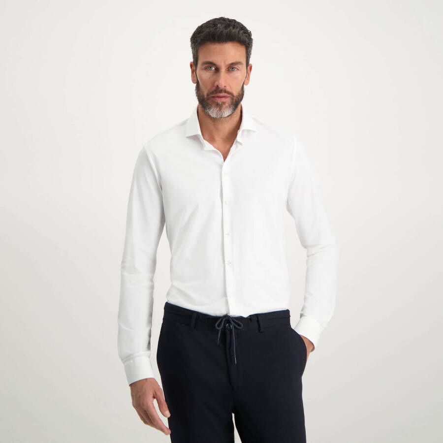 Blue Industry slim fit strijkvrij overhemd wit