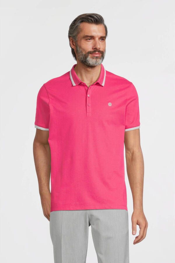 Blue Industry Roze Polo Shirt Korte Mouw Pink Heren