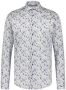 Blue Industry slim fit overhemd met all over print wit - Thumbnail 1