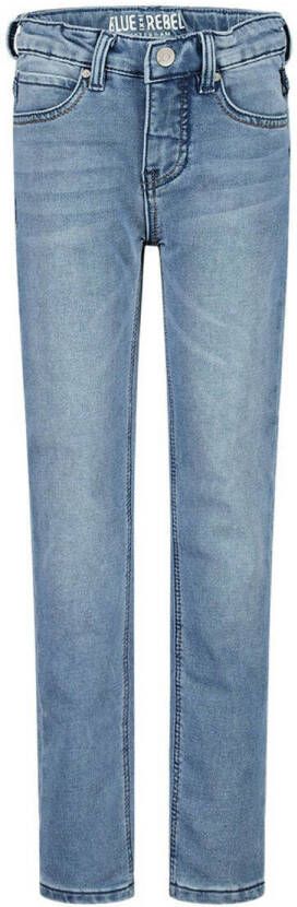 Blue Rebel regular fit jeans break a leg Blauw Jongens Stretchdenim Effen 104