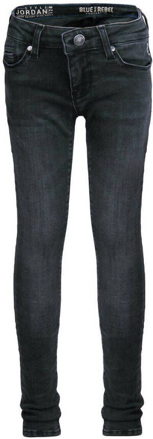 Blue Rebel super skinny jeans Jordan denim dark grey Grijs Meisjes Stretchdenim 104