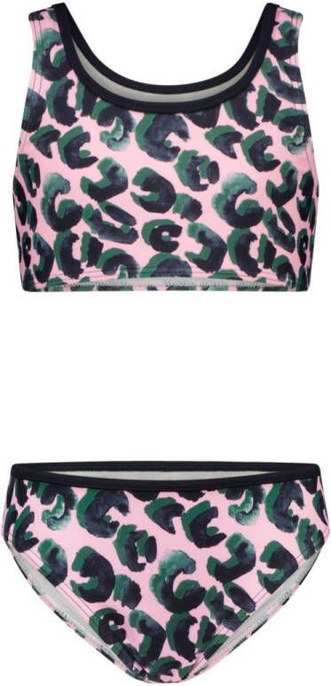 B.Nosy bikini met panterprint roze groen