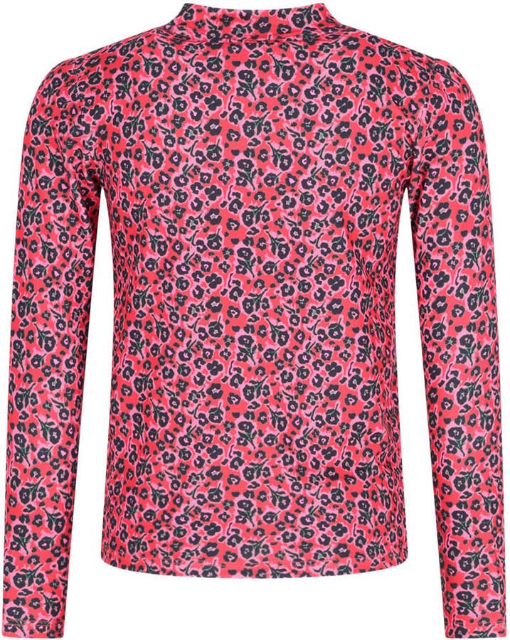 B.Nosy aansluitende gebloemde longsleeve roze donkergrijs Meisjes Polyester Ronde hals - Foto 2
