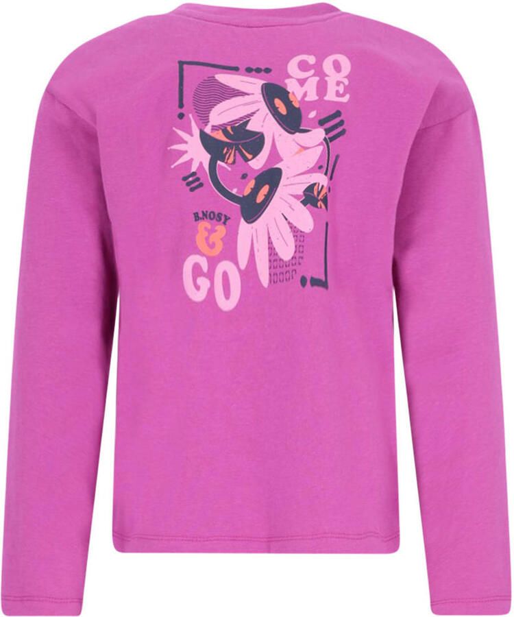 B.Nosy aansluitende longsleeve met backprint paars Meisjes Stretchkatoen Ronde hals - Foto 2