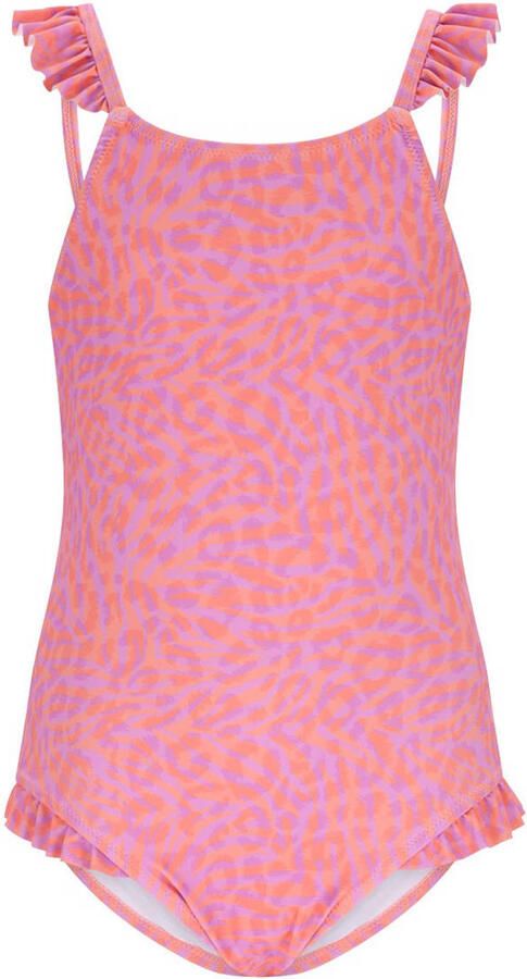 B.Nosy badpak met ruches roze oranje