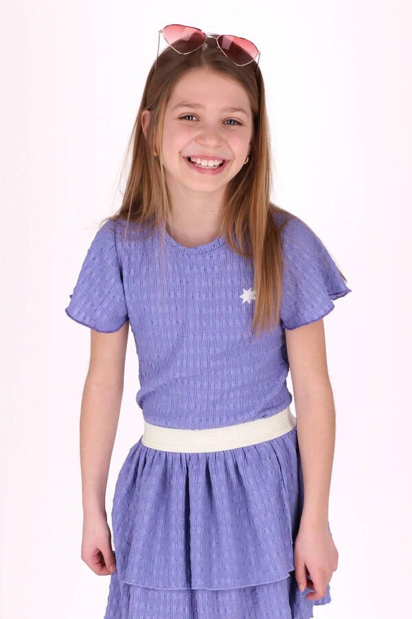 B.Nosy blousetop paars met textuur