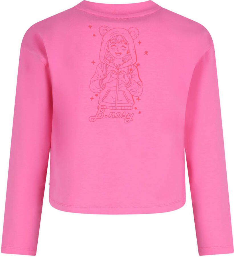 B.Nosy boxy longsleeve met backprint roze - Foto 2