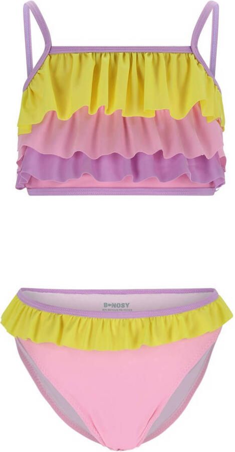 B.Nosy crop bikini roze geel lila