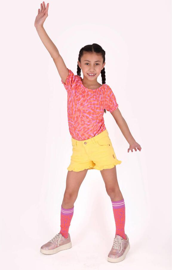 B.Nosy denim slim short geel