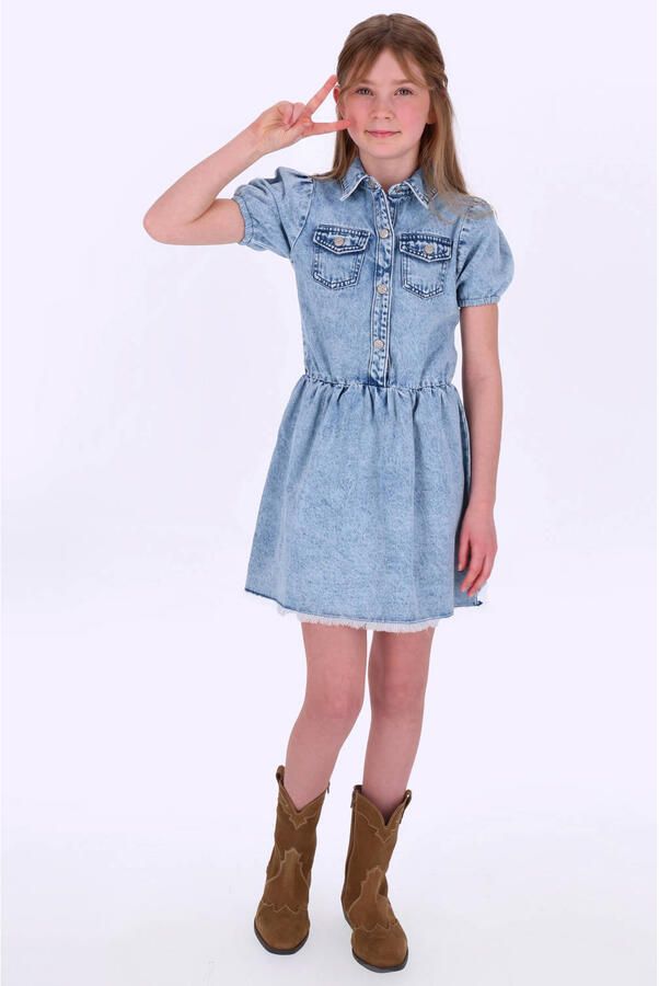 B.Nosy denim spijkerjurk light blue denim - Foto 3