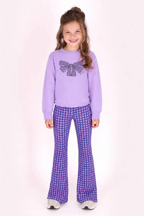B.Nosy rechtvallende sweater met print lila