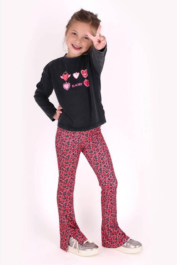 B.Nosy flared gebloemde broek roze donkergrijs Meisjes Polyester Bloemen - Foto 2