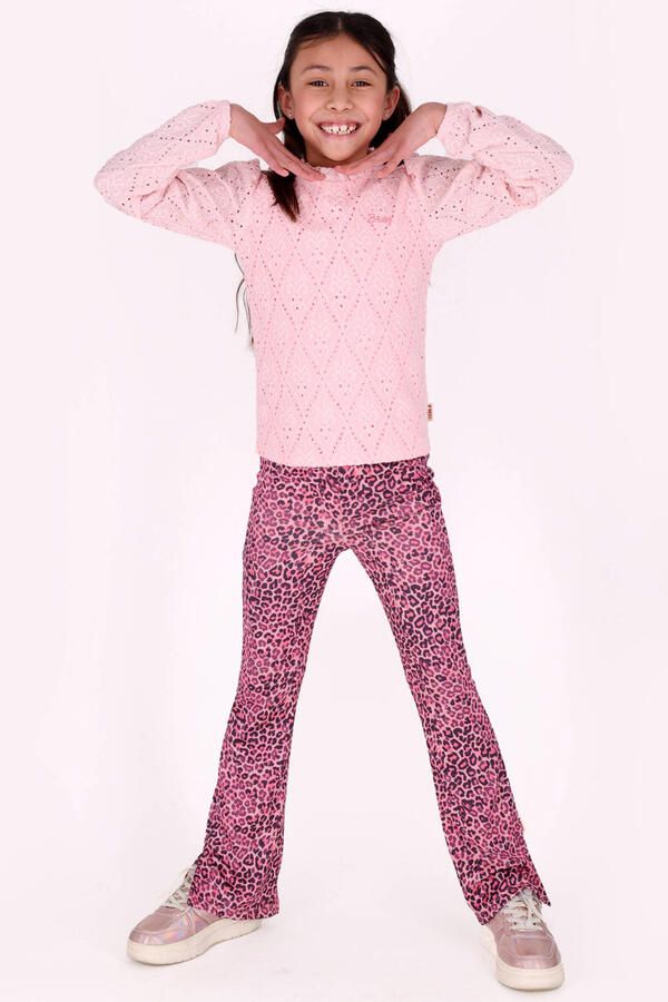 B.Nosy flared legging met panterprint roze