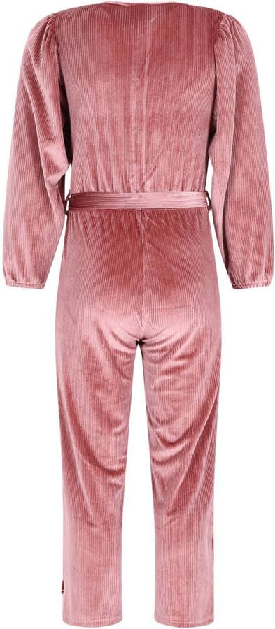 B.Nosy fluwelen rechtvallende jumpsuit met ballonmouwen roze Meisjes Fluweel Ronde hals - Foto 2