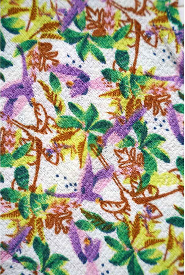 B.Nosy gebloemde A-lijn jurk roze geel multicolor Meisjes Polyester Ronde hals 74 - Foto 2