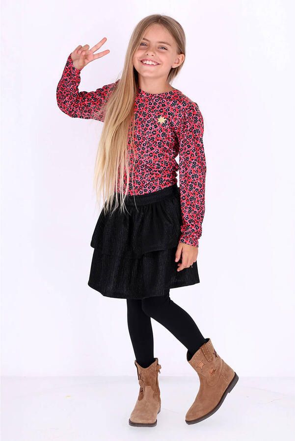 B.Nosy gebloemde midi jurk roze zwart - Foto 2