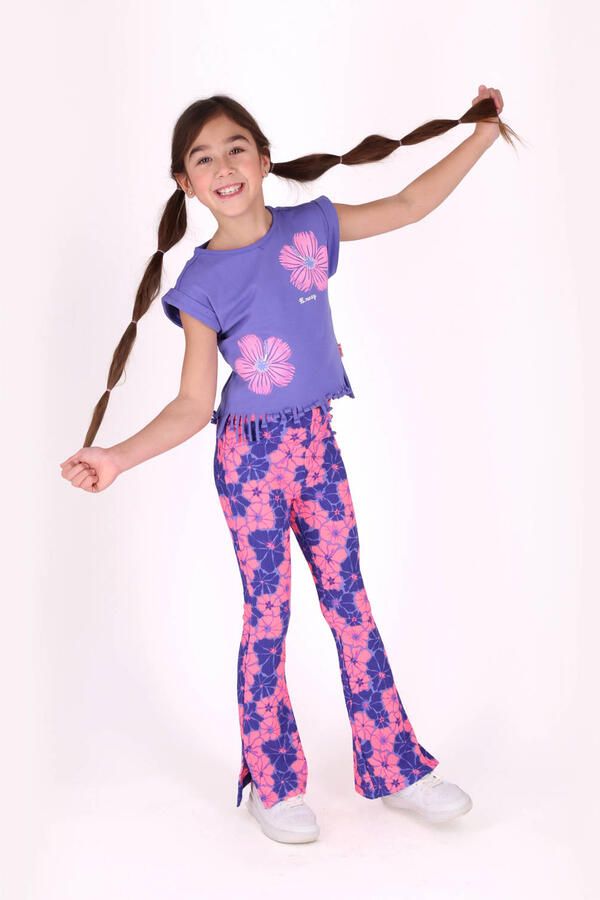 B.Nosy gebloemde T-shirt paars
