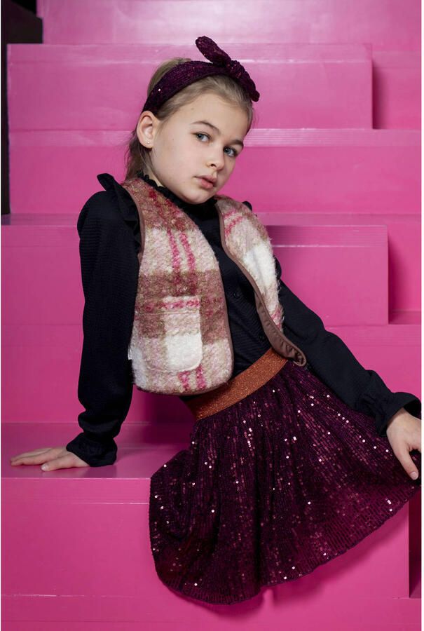 B.Nosy geruit gilet roze - Foto 2