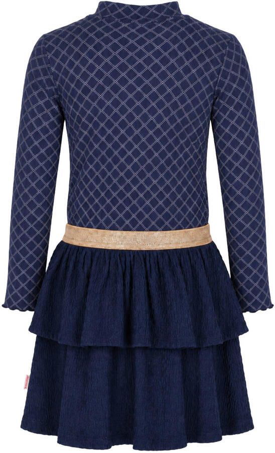B.Nosy geruite midi jurk donkerblauw - Foto 2