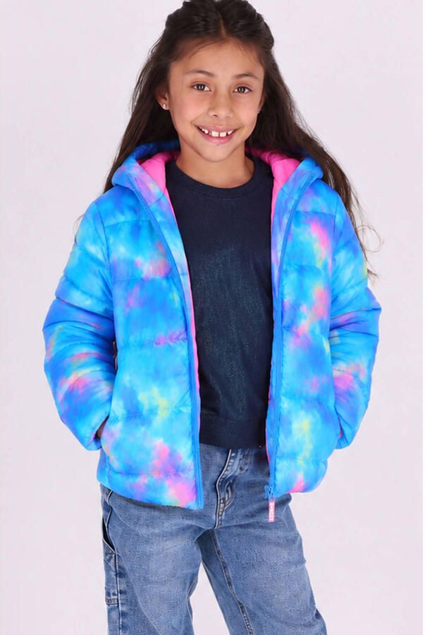 B.Nosy gewatteerde winterjas met print blauw