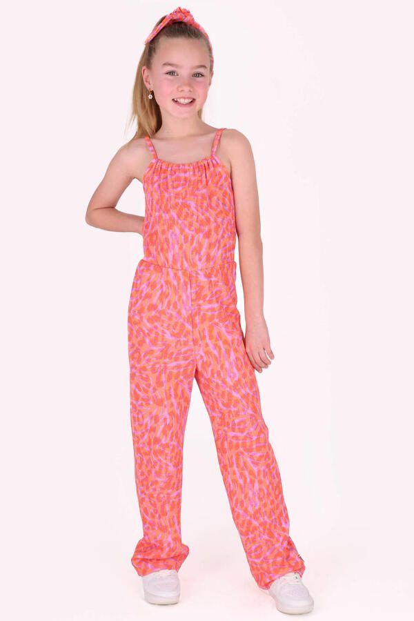 B.Nosy jumpsuit roze met panterprint