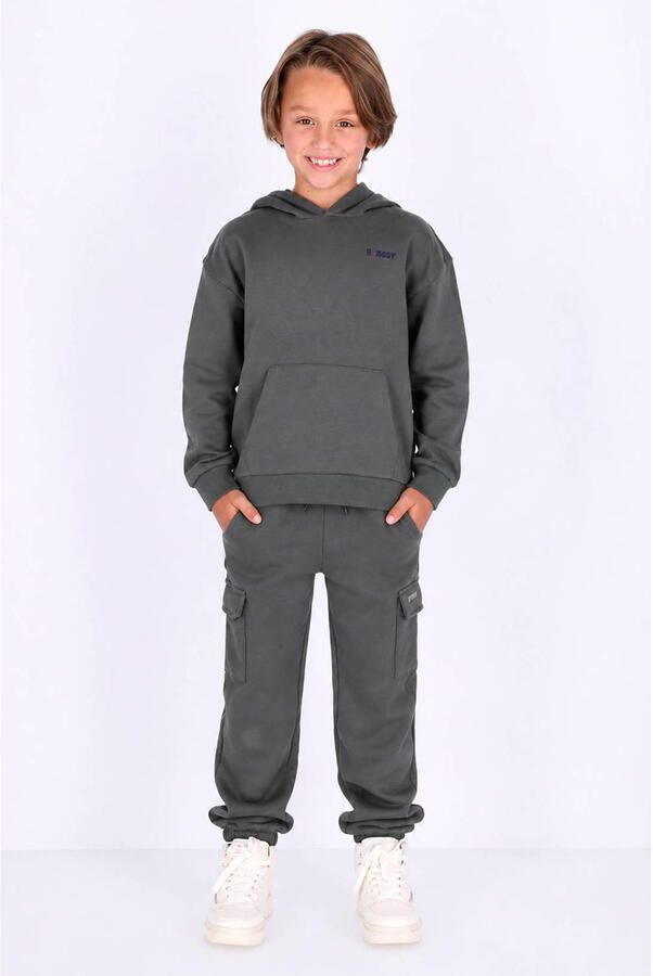 B.Nosy junior tapered cargobroek grijsgroen