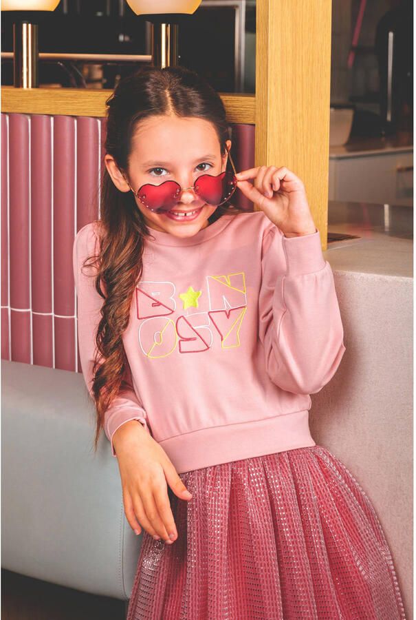 B.Nosy korte rok met glitter roze - Foto 2