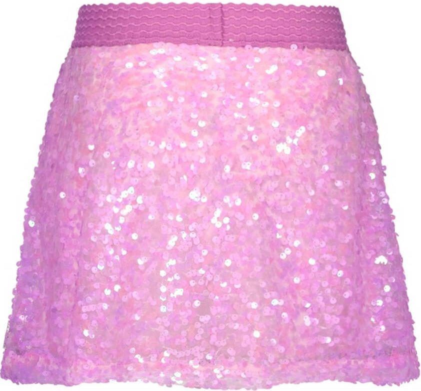 B.Nosy korte rok met pailletten roze - Foto 1