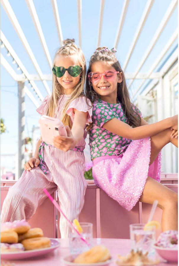 B.Nosy korte rok met pailletten roze - Foto 2