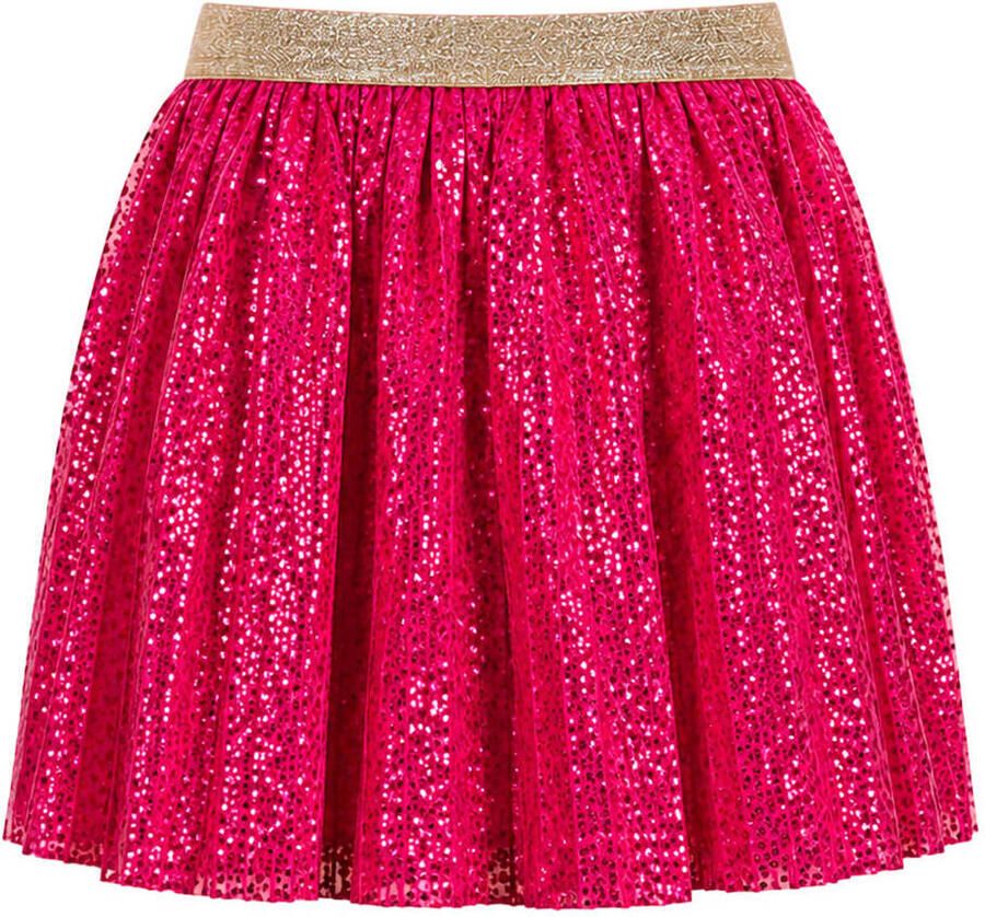 B.Nosy korte rok met pailletten roze Meisjes Polyester Effen glitter