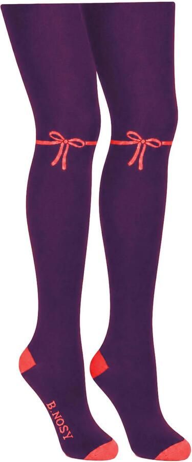 B.Nosy Marley katoenen maillot met print paars koraalrood Meisjes Stretchkatoen