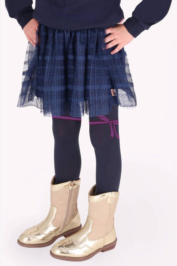 B.Nosy Marley maillot met print donkerblauw paars Meisjes Stretchkatoen