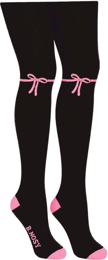 B.Nosy Marley maillot met print zwart roze Meisjes Stretchkatoen Printopdruk