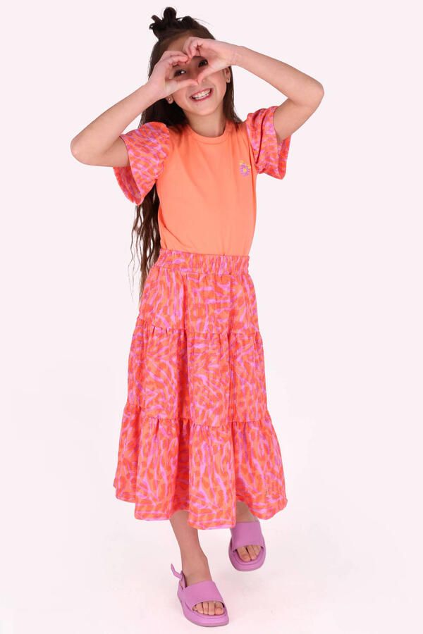 B.Nosy maxi rok met panterprint roze - Foto 2