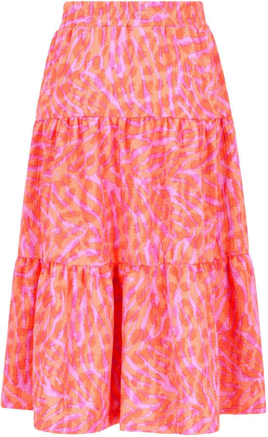 B.Nosy maxi rok met panterprint roze - Foto 3