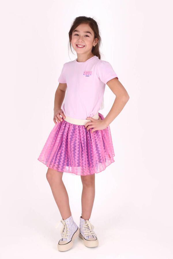 B.Nosy mesh korte rok roze