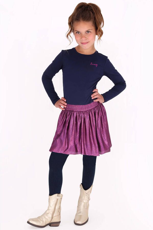 B.Nosy midi jurk met backprint donkerblauw