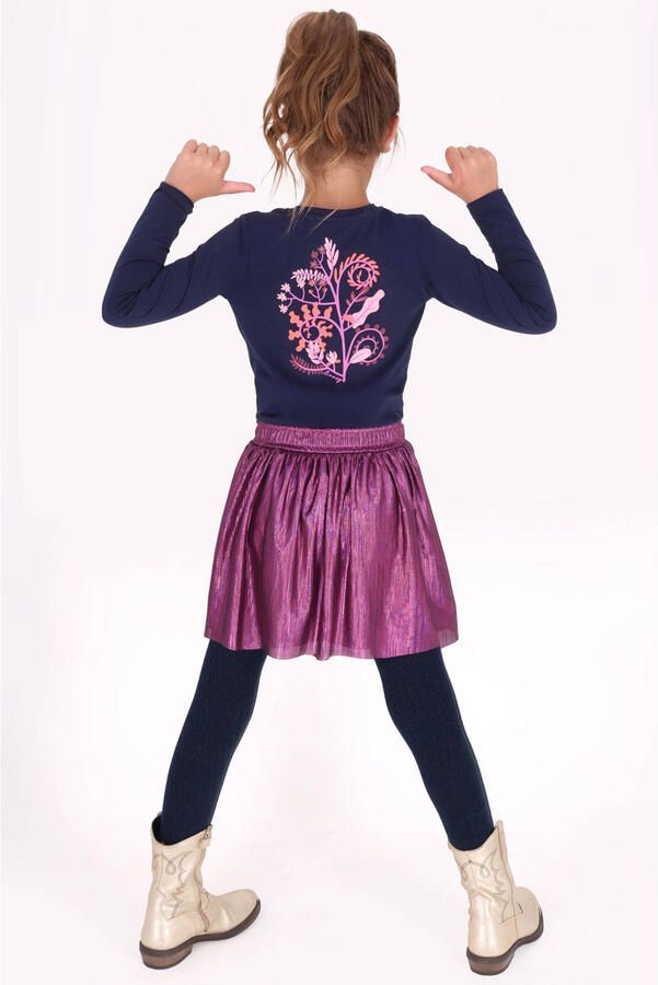 B.Nosy midi jurk met backprint donkerblauw - Foto 2