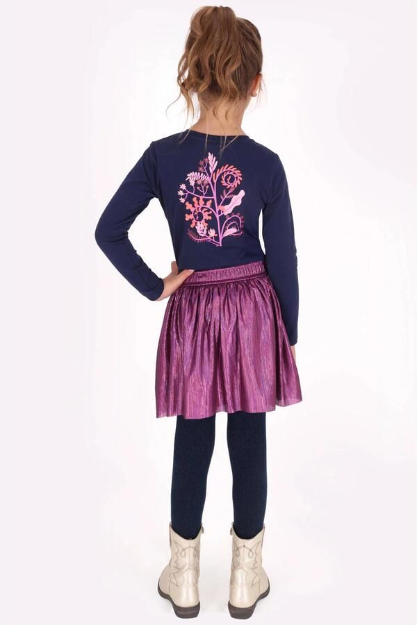 B.Nosy midi jurk met backprint donkerblauw - Foto 3