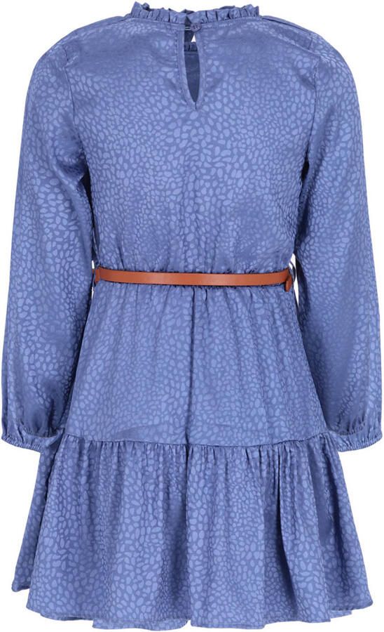 B.Nosy midi jurk met ceintuur en print blauw - Foto 2