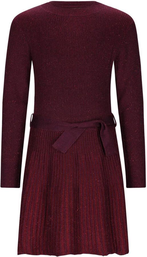 B.Nosy midi jurk met glitter donkerrood