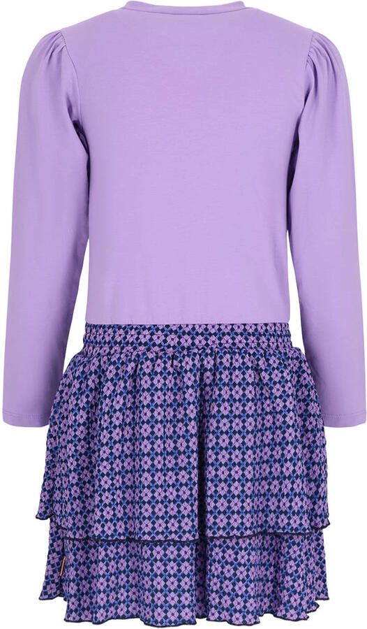 B.Nosy midi jurk met print paars lila - Foto 2