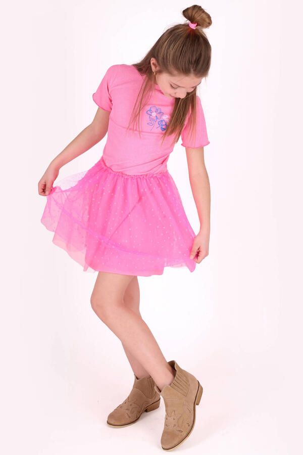 B.Nosy midi jurk met stippen roze