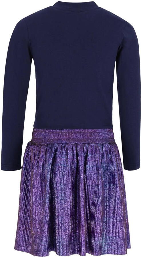 B.Nosy midi jurk met tekst donkerblauw paars - Foto 2