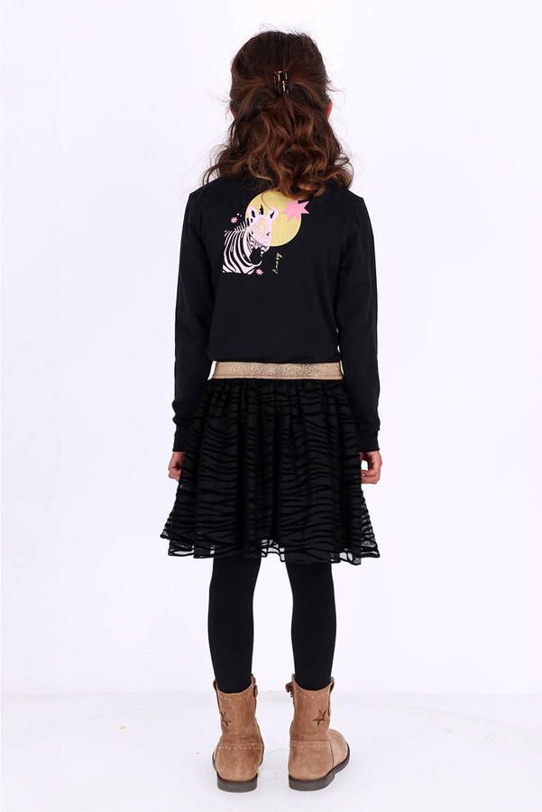 B.Nosy midi jurk met zebraprint zwart goud - Foto 2
